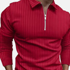 Belavoire | Men’s Ribbed Golf Polo with Zip Lapel