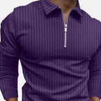 Belavoire | Men’s Ribbed Golf Polo with Zip Lapel