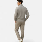 Belavoire | Men’s Zip Henley Sweater with Stand Collar