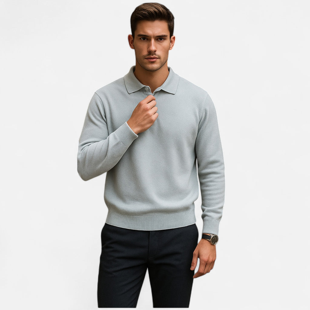 Belavoire | Men’s Knit Polo Sweater Autumn/Winter Classic