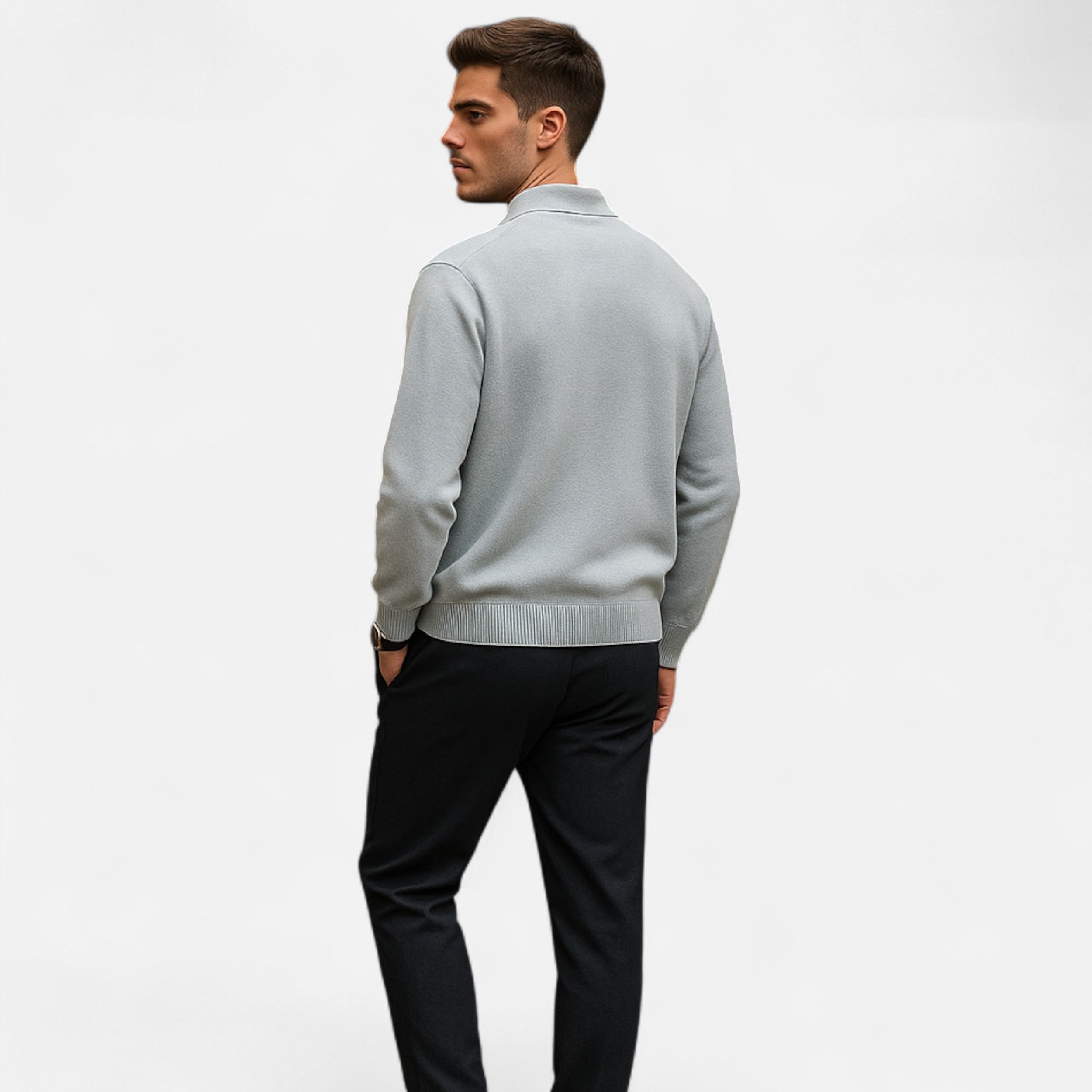 Belavoire | Men’s Knit Polo Sweater Autumn/Winter Classic