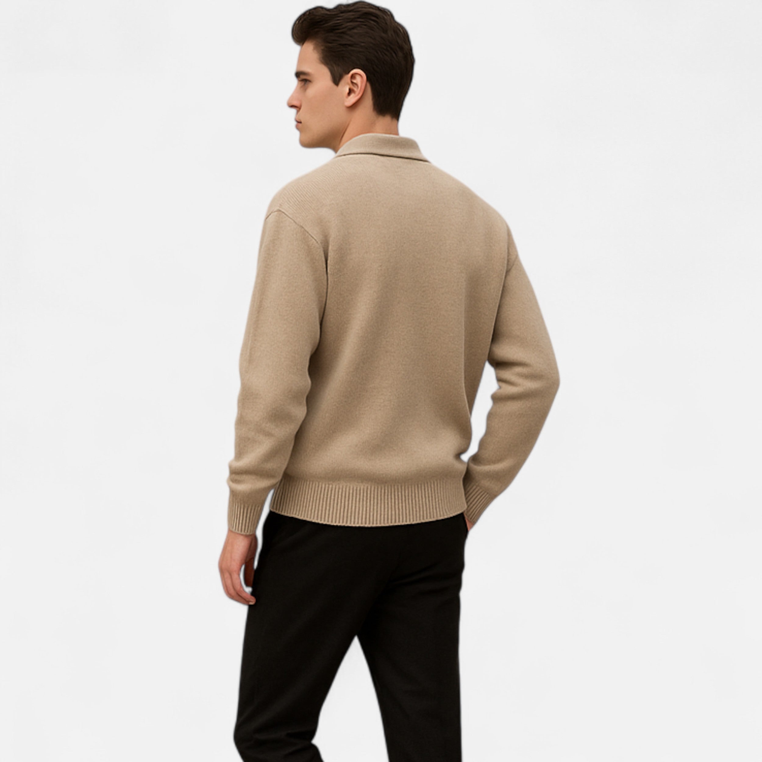 Belavoire | Men’s Knit Polo Sweater Autumn/Winter Classic