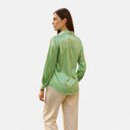 Belavoire | Women’s Satin Lace-Up Blouse Elegance
