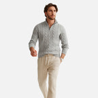 Belavoire | Men’s Half-Zip Cotton Sweater Classic
