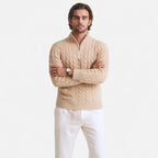 Belavoire | Men’s Half-Zip Cotton Sweater Classic