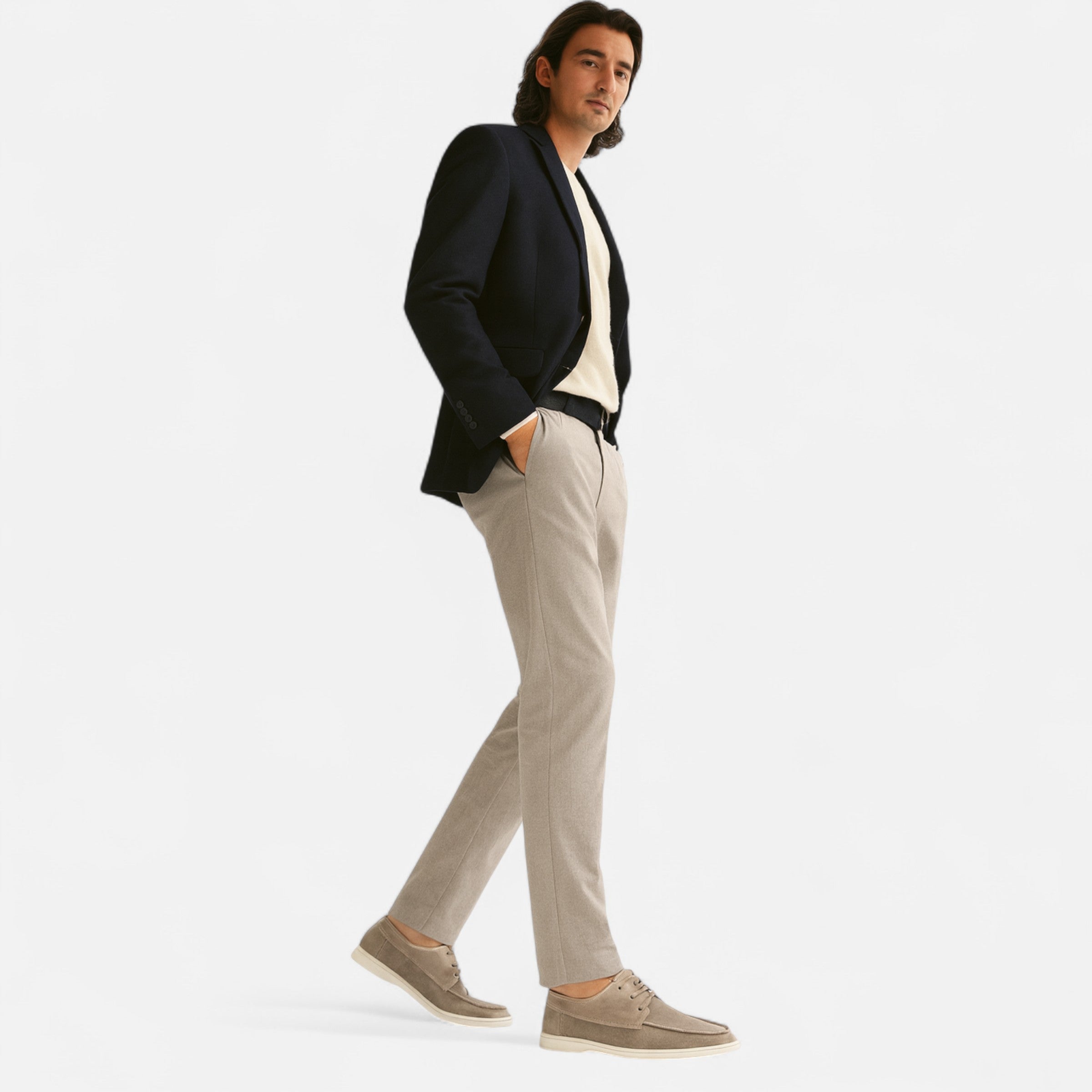Belavoire | Men’s Suede Loafers with Laces Classic