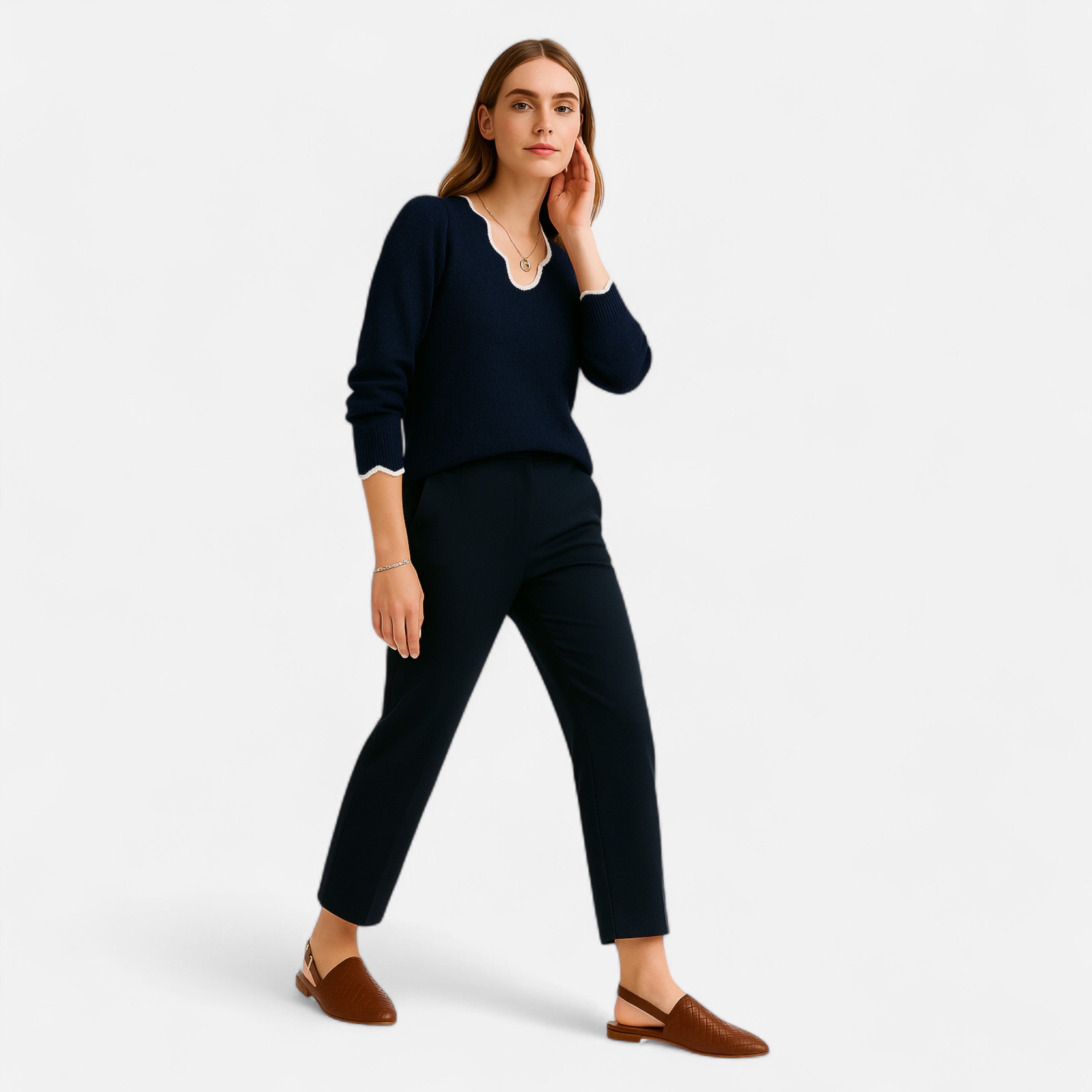 Belavoire | Women’s Woven Leather Flats Classic
