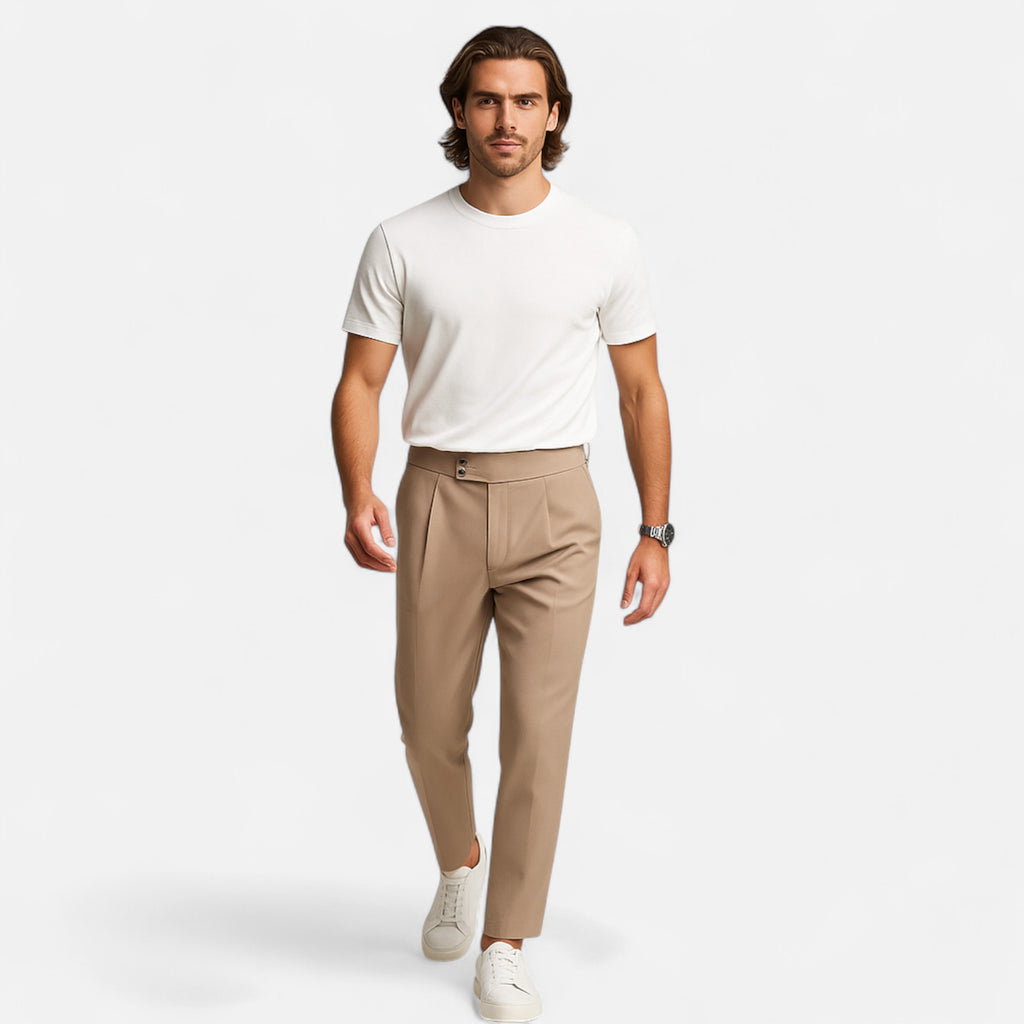 Belavoire | Men’s Pleated Business Trousers Classic Fit