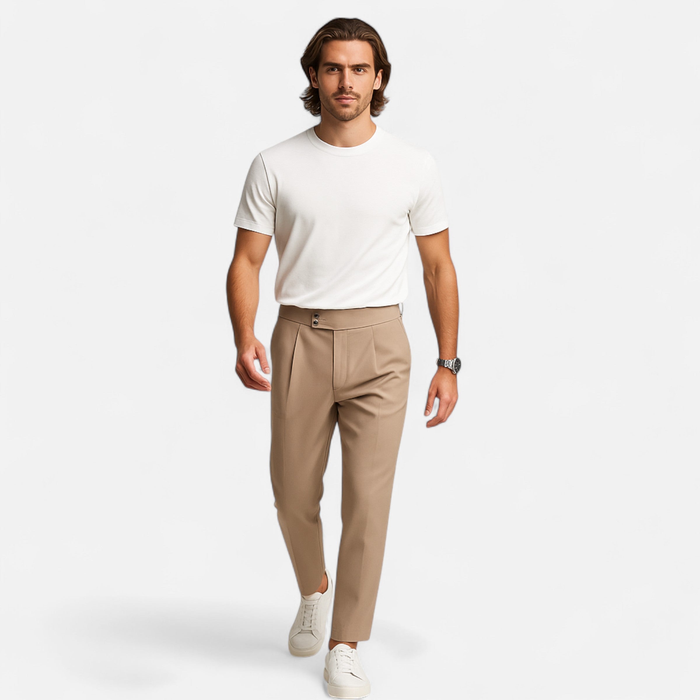 Belavoire | Men’s Pleated Business Trousers Classic Fit
