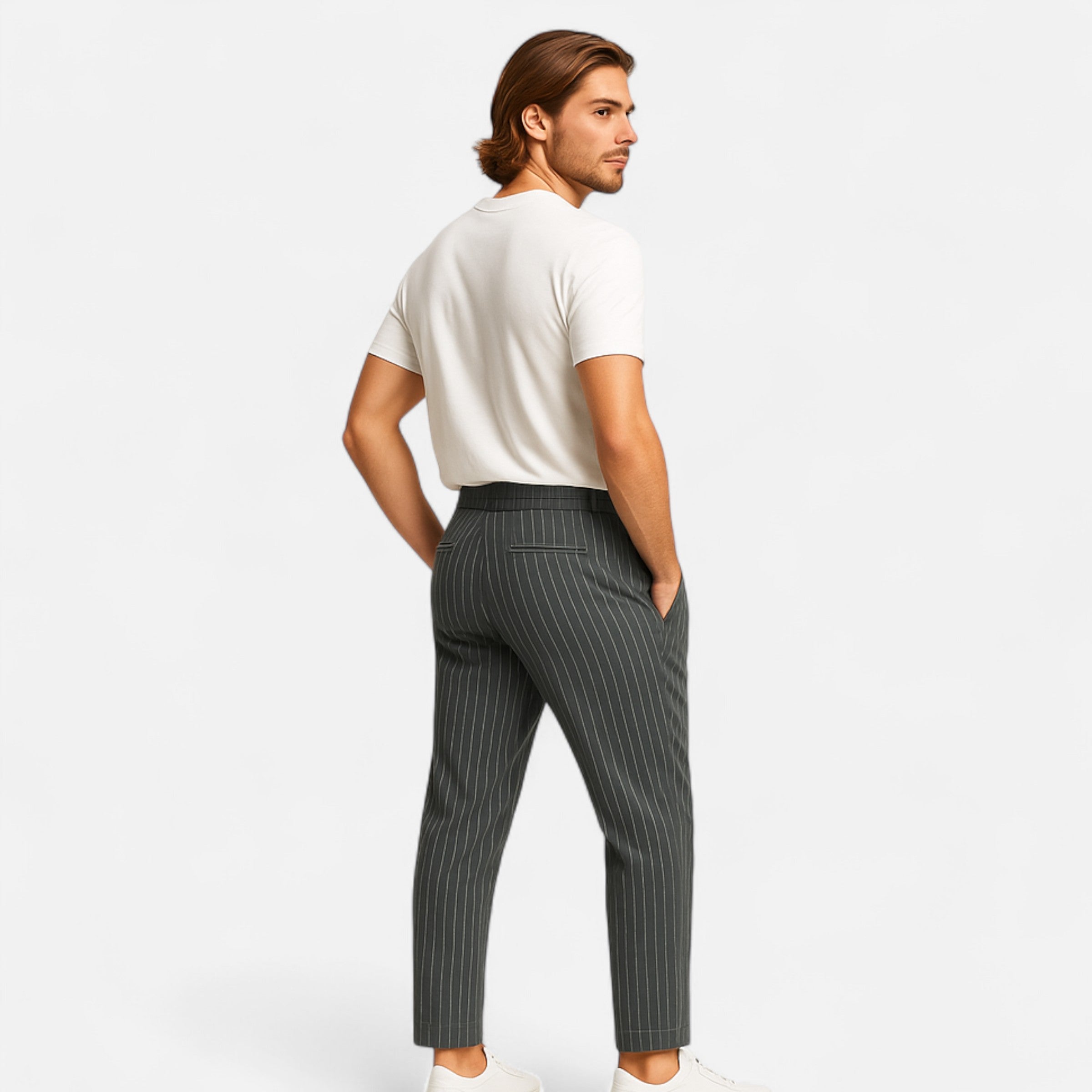 Belavoire | Men’s Pleated Business-Casual Trousers Classic Fit