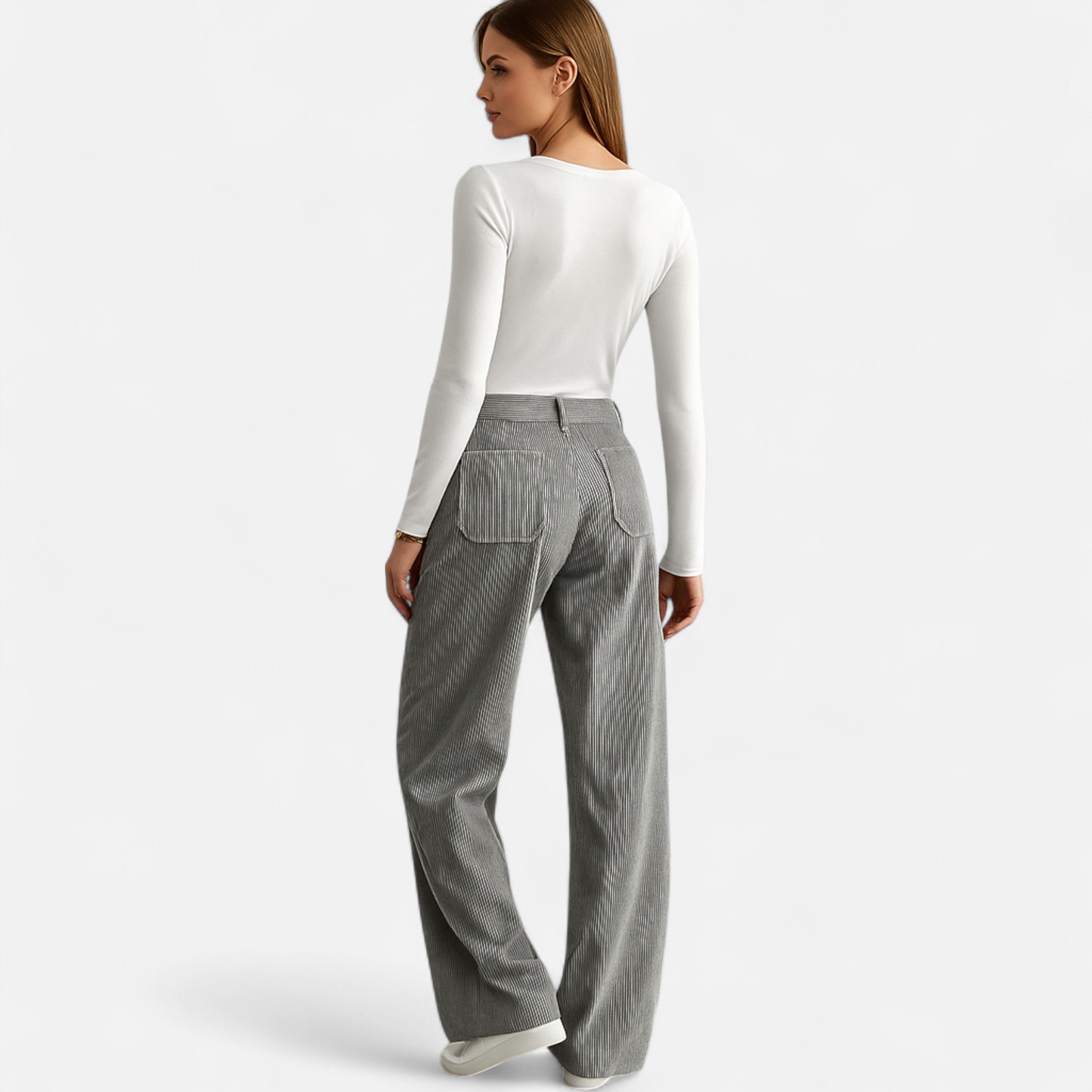 Belavoire | Women’s Corduroy Wide-Leg Trousers Classic