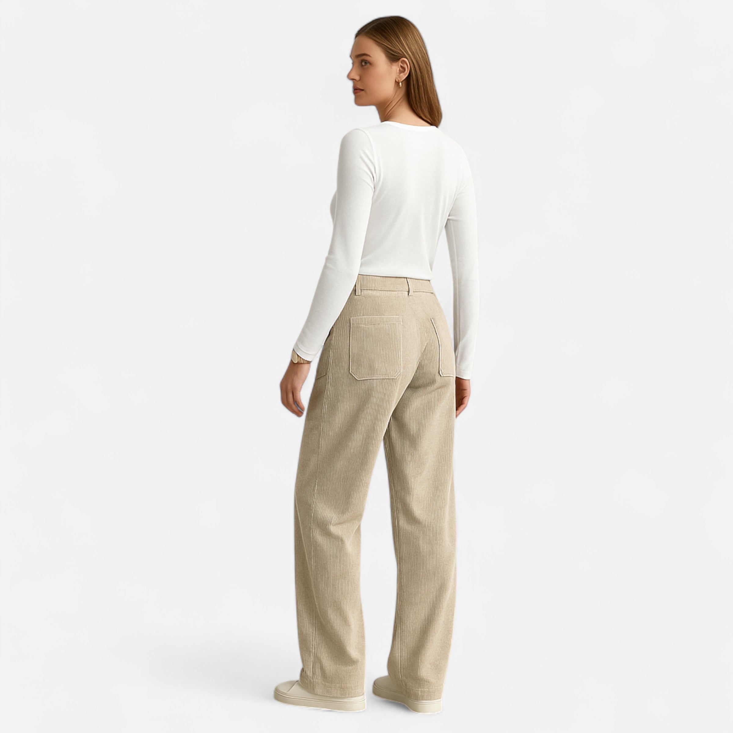 Belavoire | Women’s Corduroy Wide-Leg Trousers Classic