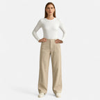 Belavoire | Women’s Corduroy Wide-Leg Trousers Classic
