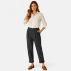 Belavoire | Women’s High-Waist Corduroy Trousers Classic