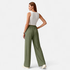 Belavoire | Women’s High-Waist Drawstring Wide-Leg Trousers