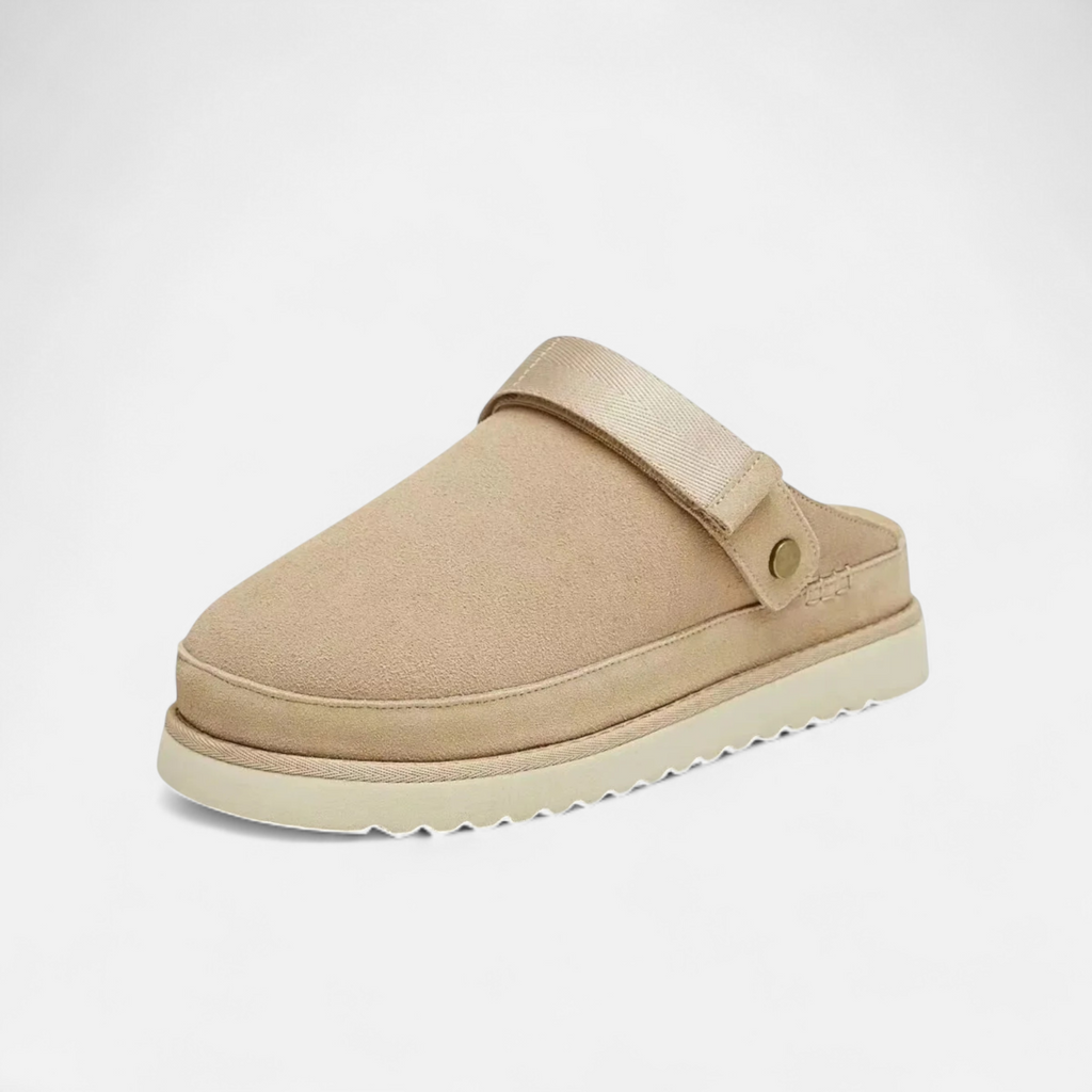 Belavoire | Unisex Leather Slippers with Back Strap Classic
