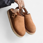 Belavoire | Unisex Leather Slippers with Back Strap Classic