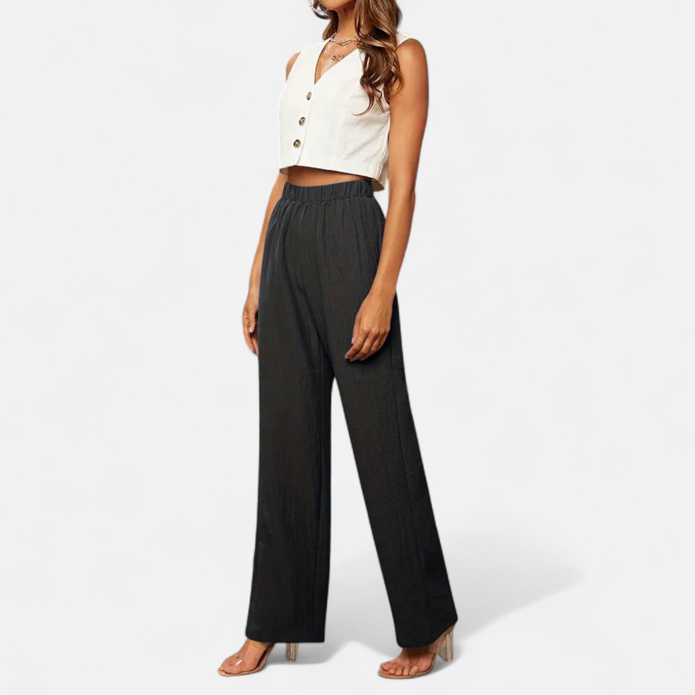Belavoire | Women’s High-Waist Straight-Leg Trousers Classic