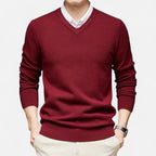 Belavoire | Men’s Classic V-Neck Sweater Rayon Blend