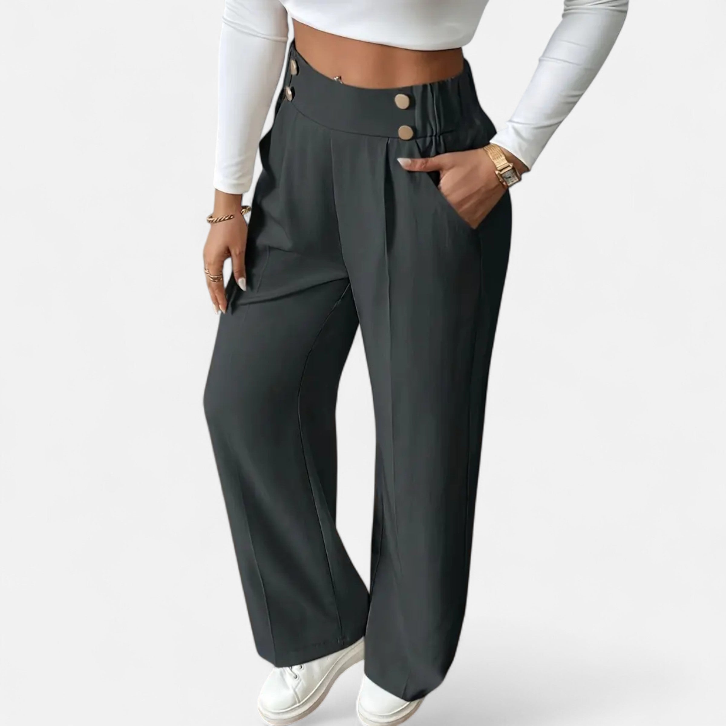 Belavoire | Women’s High-Waist Straight-Leg Trousers