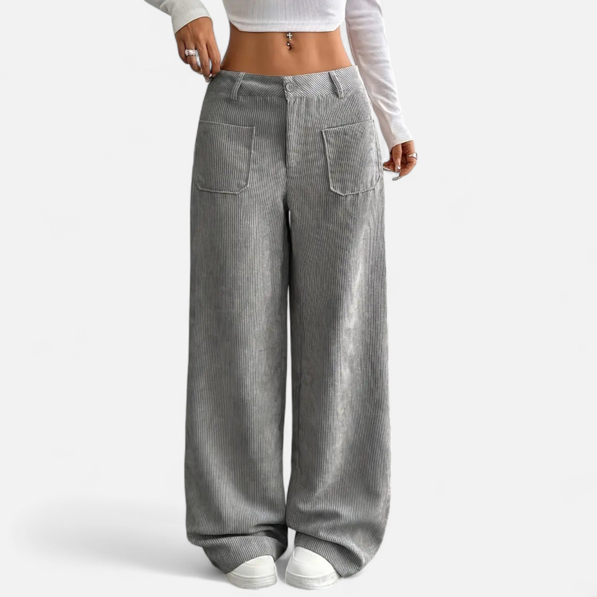 Belavoire | Women’s Corduroy Wide-Leg Trousers Classic