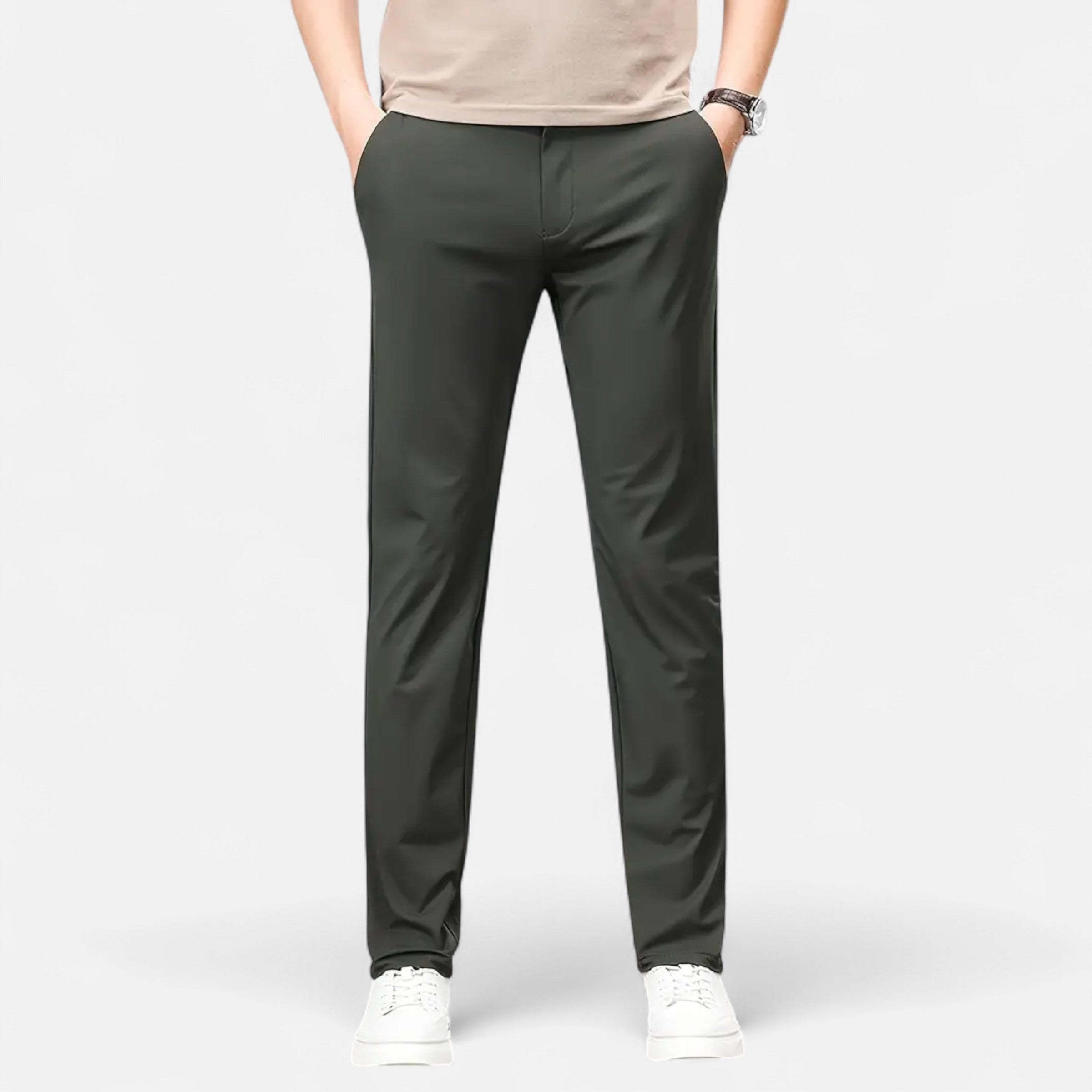 Belavoire | Men’s Slim-Fit Stretch Trousers Classic