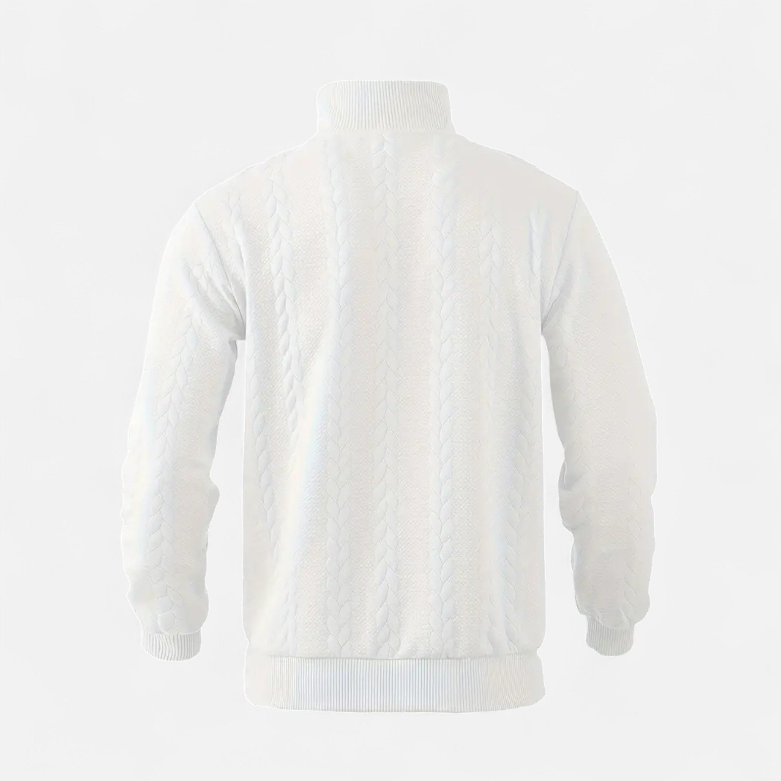 Belavoire | Men’s Zip Henley Sweater with Stand Collar