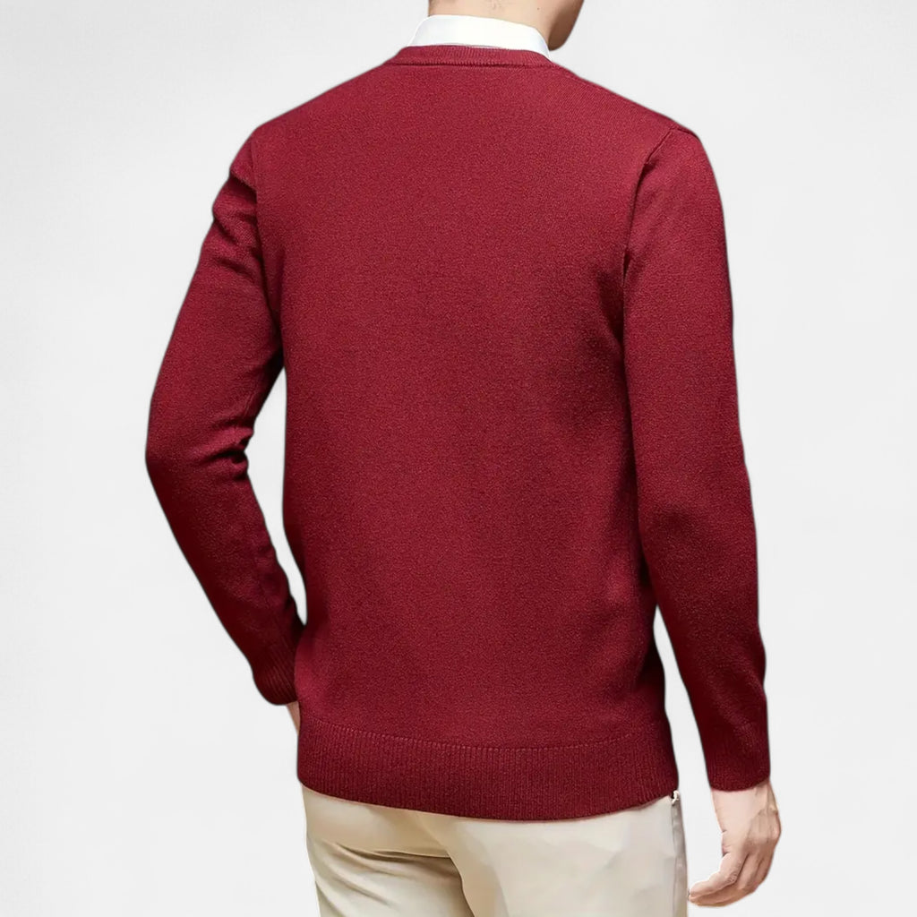 Belavoire | Men’s Classic V-Neck Sweater Rayon Blend