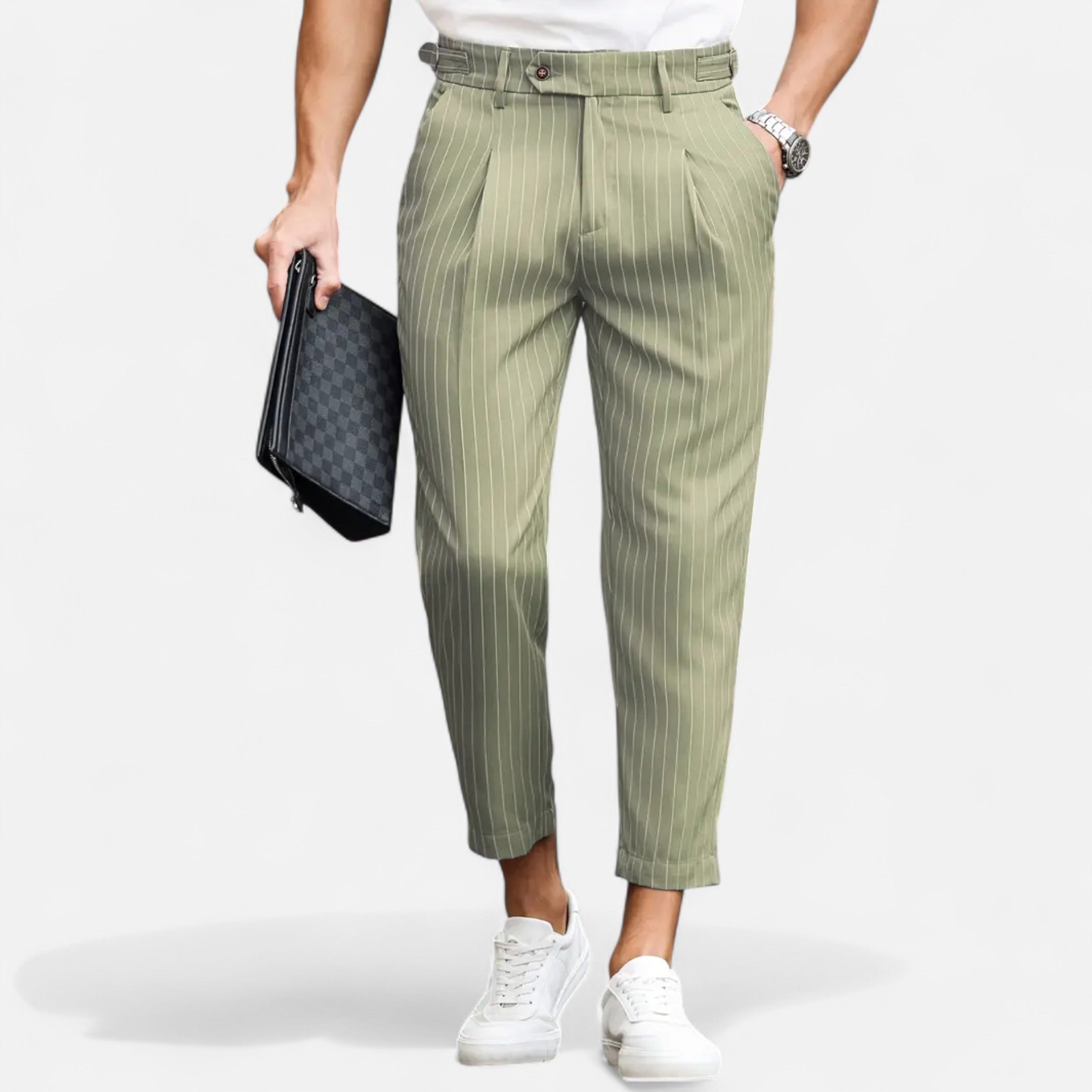 Belavoire | Men’s Pleated Business-Casual Trousers Classic Fit