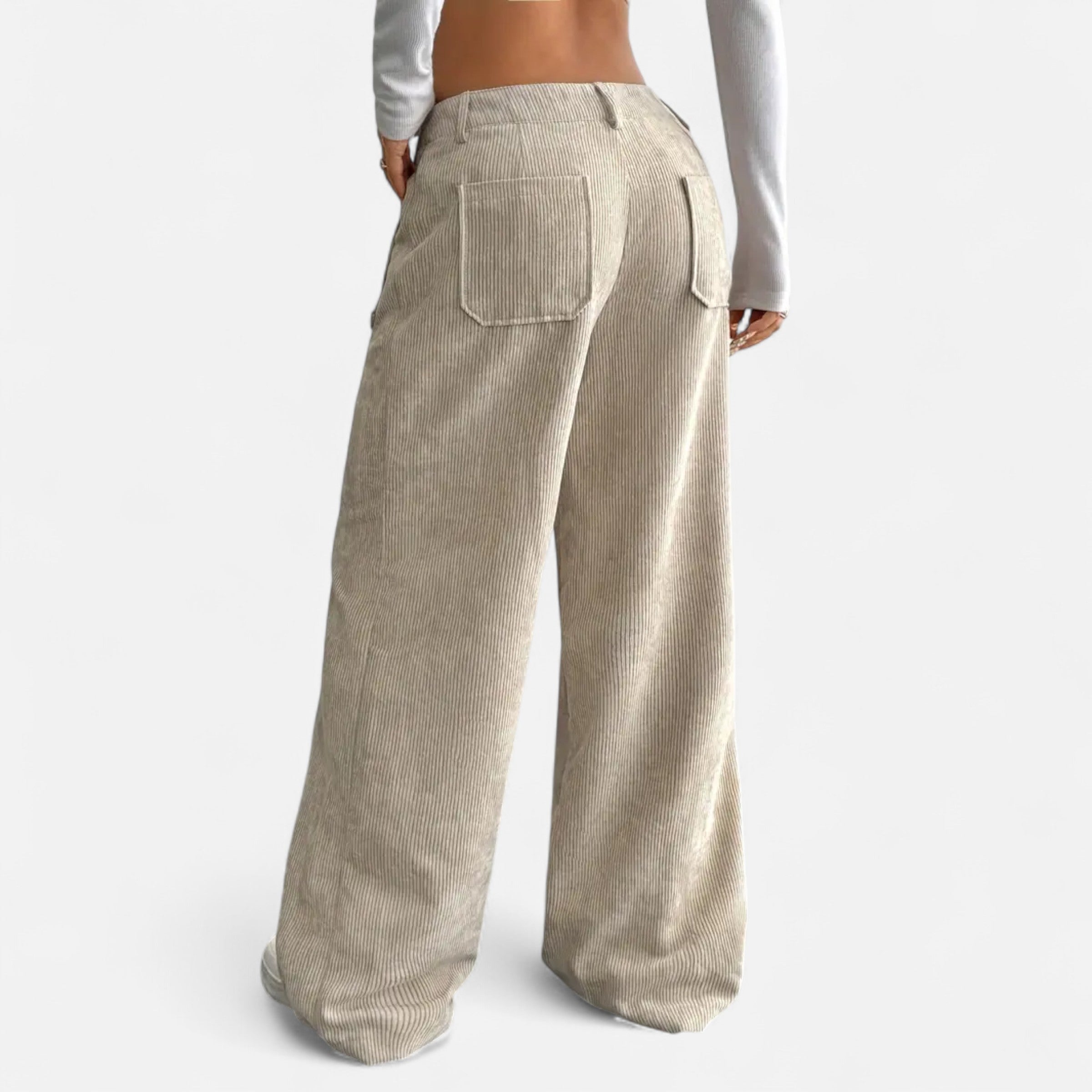 Belavoire | Women’s Corduroy Wide-Leg Trousers Classic