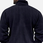 Belavoire | Men’s Zip Henley Sweater with Stand Collar