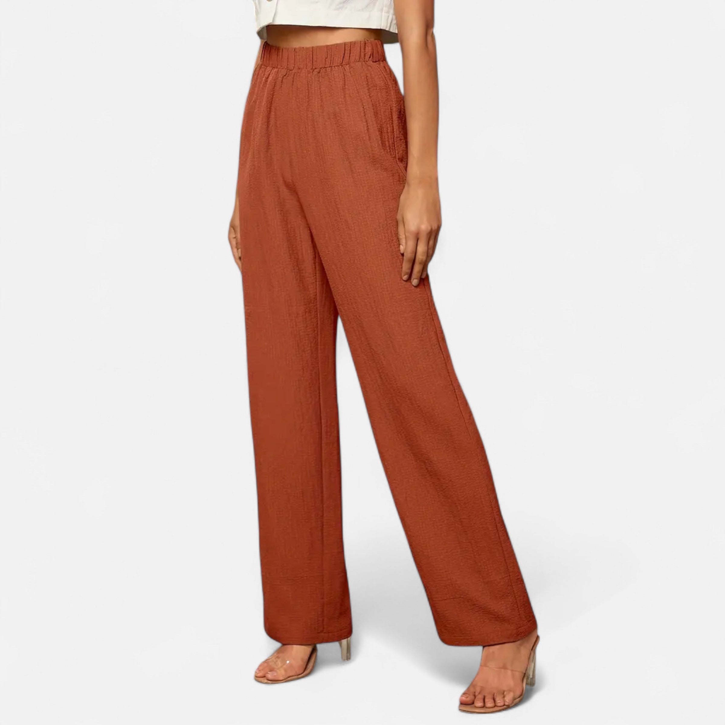 Belavoire | Women’s High-Waist Straight-Leg Trousers Classic
