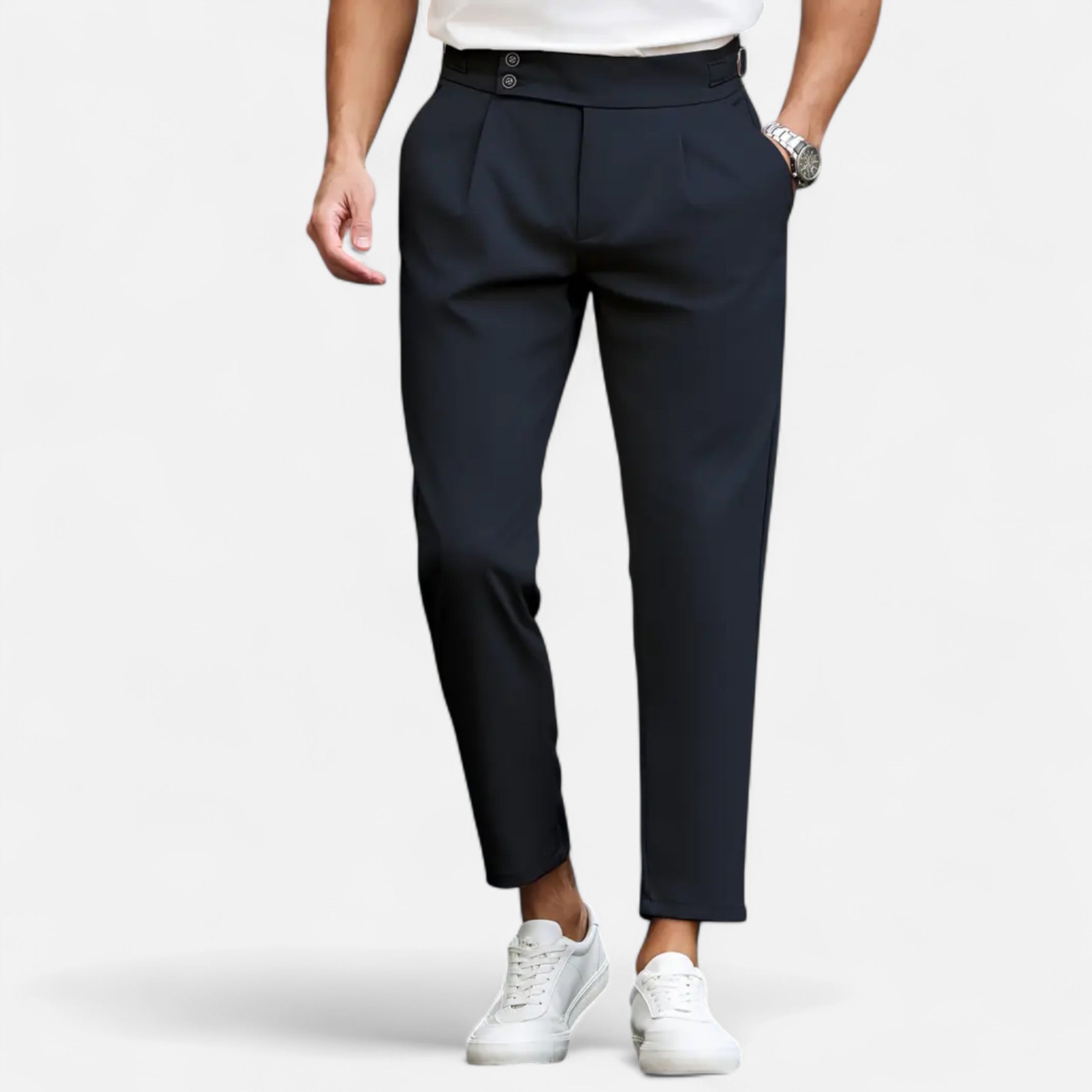 Belavoire | Men’s Pleated Business Trousers Classic Fit