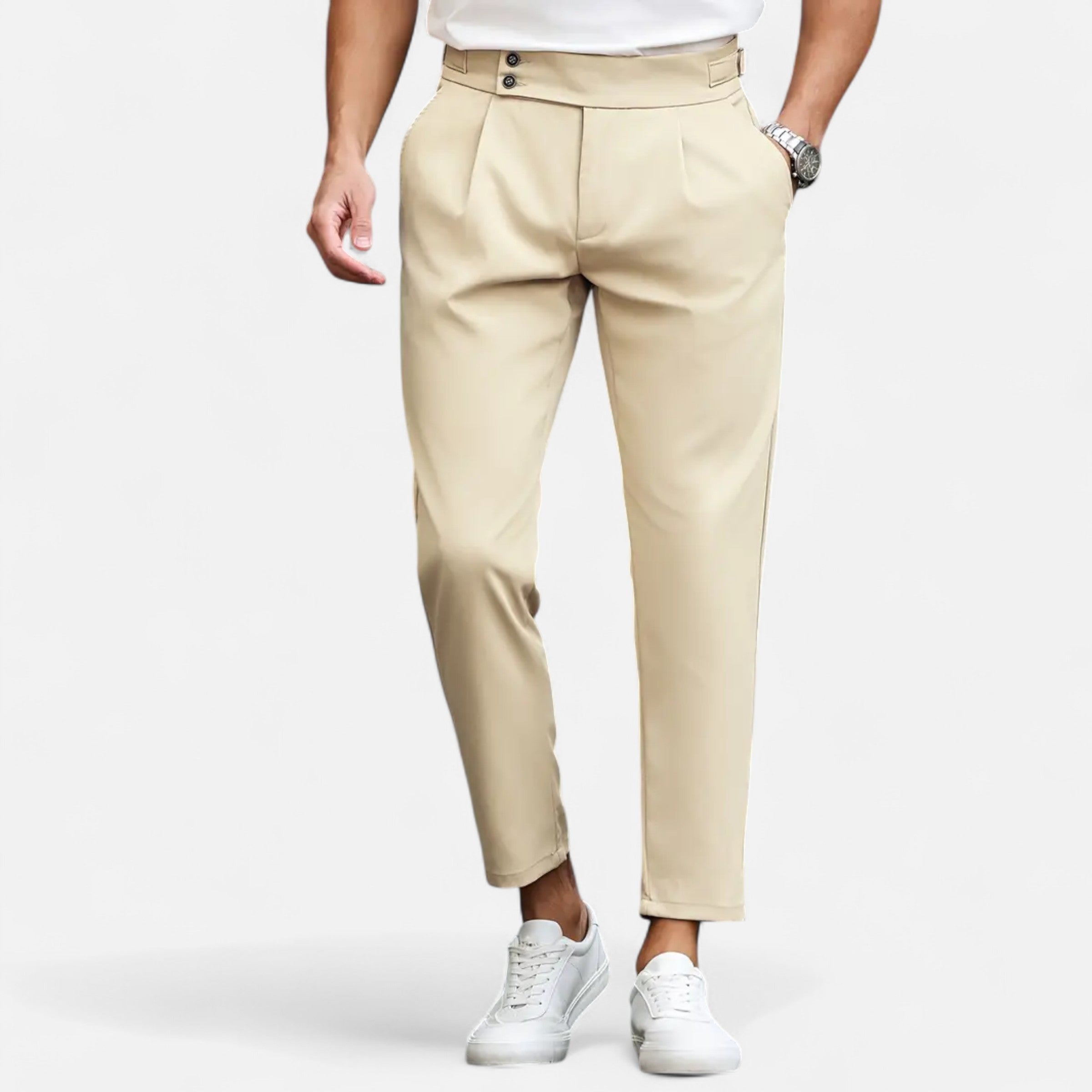 Belavoire | Men’s Pleated Business Trousers Classic Fit