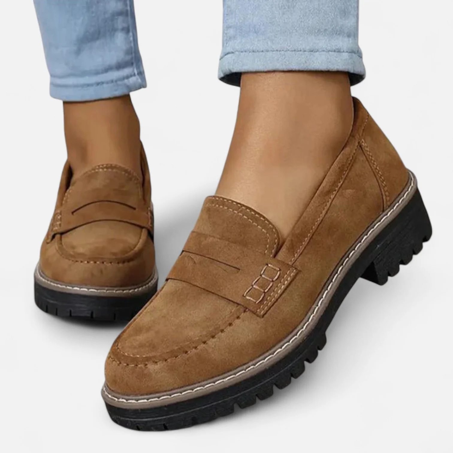 Belavoire | Women’s Chunky Comfort Loafers Heritage Fit