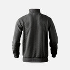 Belavoire | Men’s Zip Henley Sweater with Stand Collar