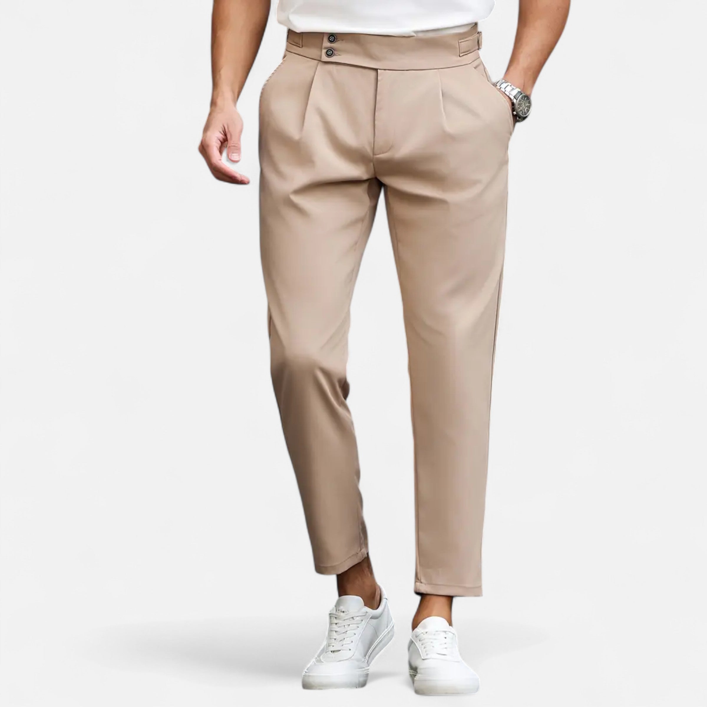 Belavoire | Men’s Pleated Business Trousers Classic Fit