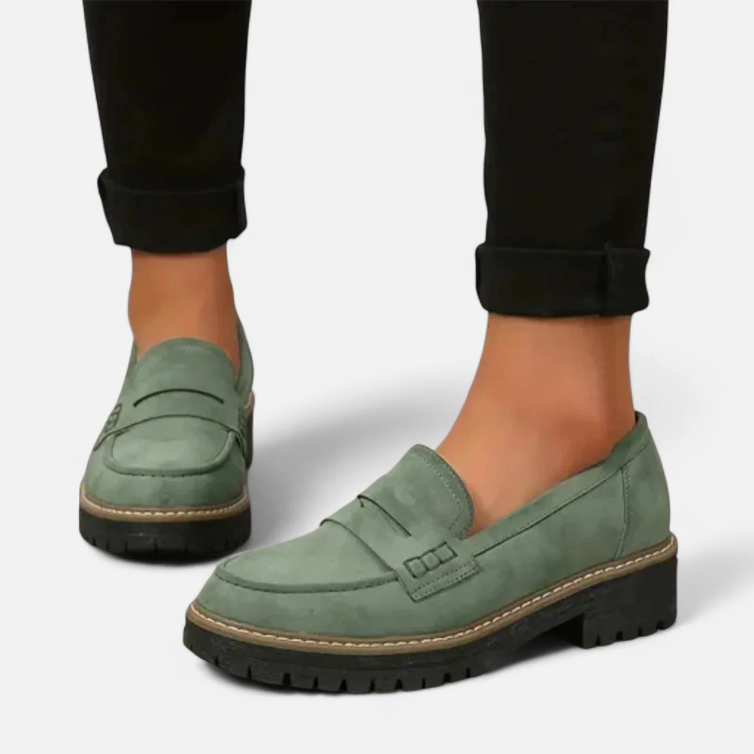 Belavoire | Women’s Chunky Comfort Loafers Heritage Fit