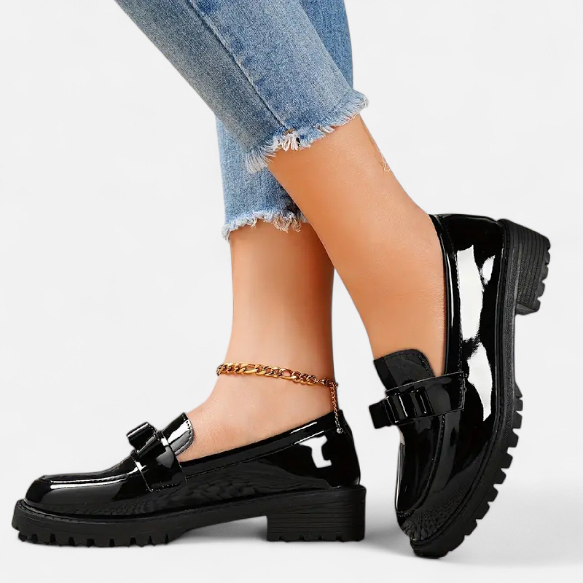 Belavoire | Women’s Slip-On Bow Loafers Timeless Style