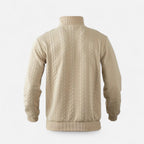 Belavoire | Men’s Zip Henley Sweater with Stand Collar