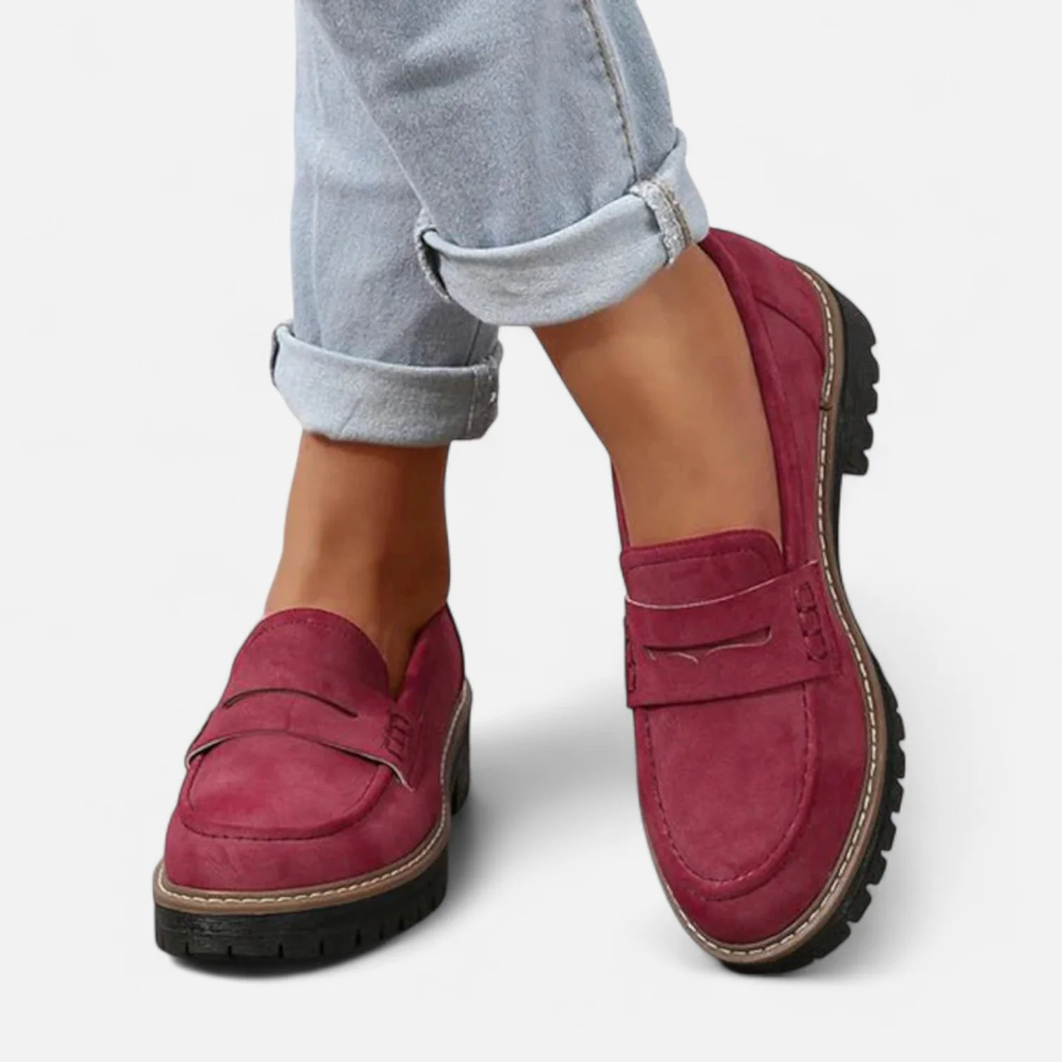 Belavoire | Women’s Chunky Comfort Loafers Heritage Fit