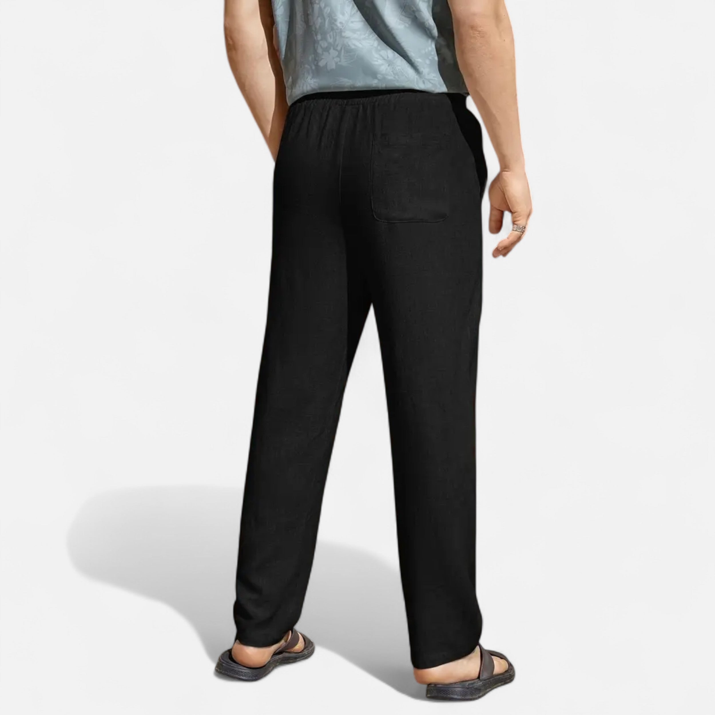Belavoire | Men’s Linen-Blend Drawstring Trousers Riviera