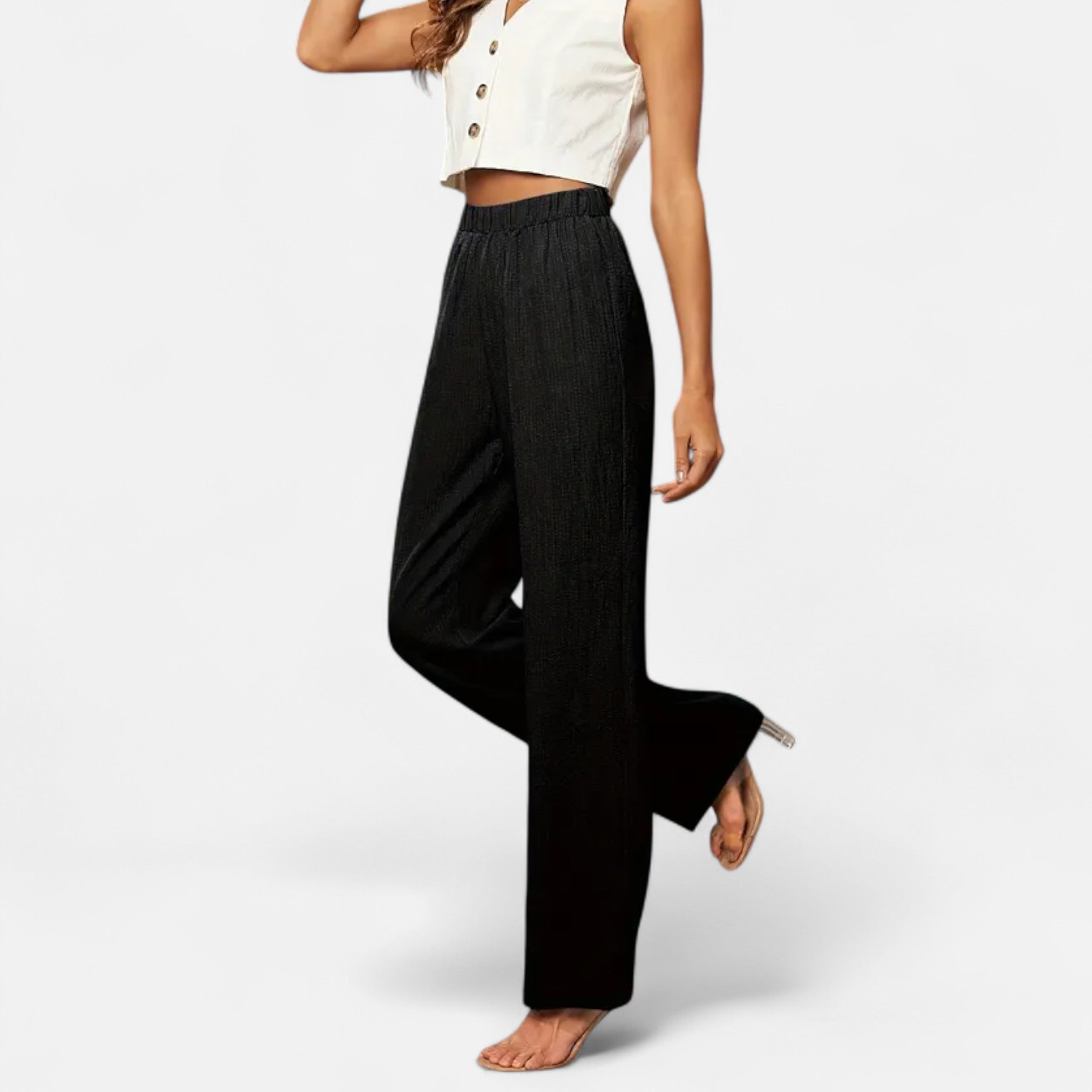 Belavoire | Women’s High-Waist Straight-Leg Trousers Classic