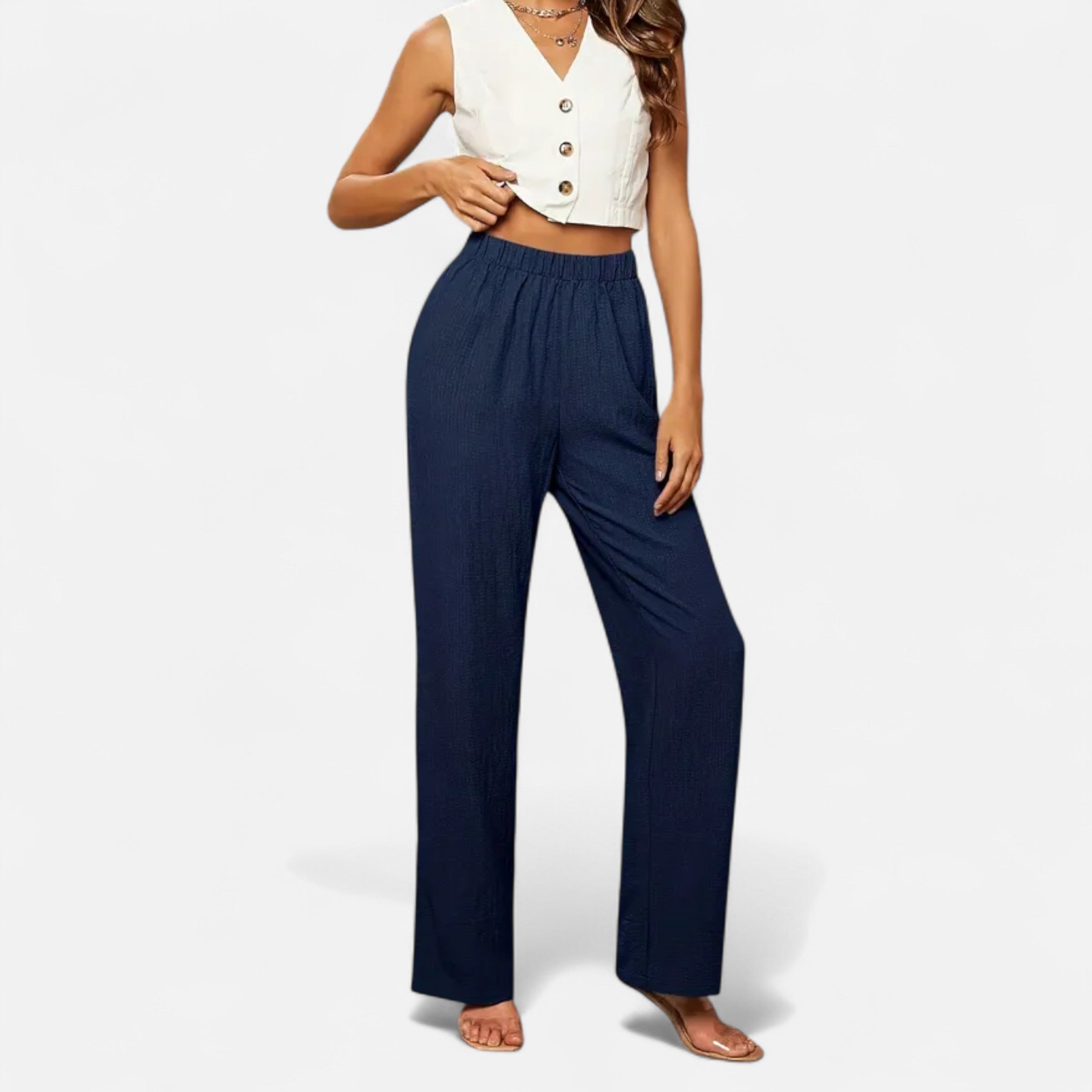 Belavoire | Women’s High-Waist Straight-Leg Trousers Classic
