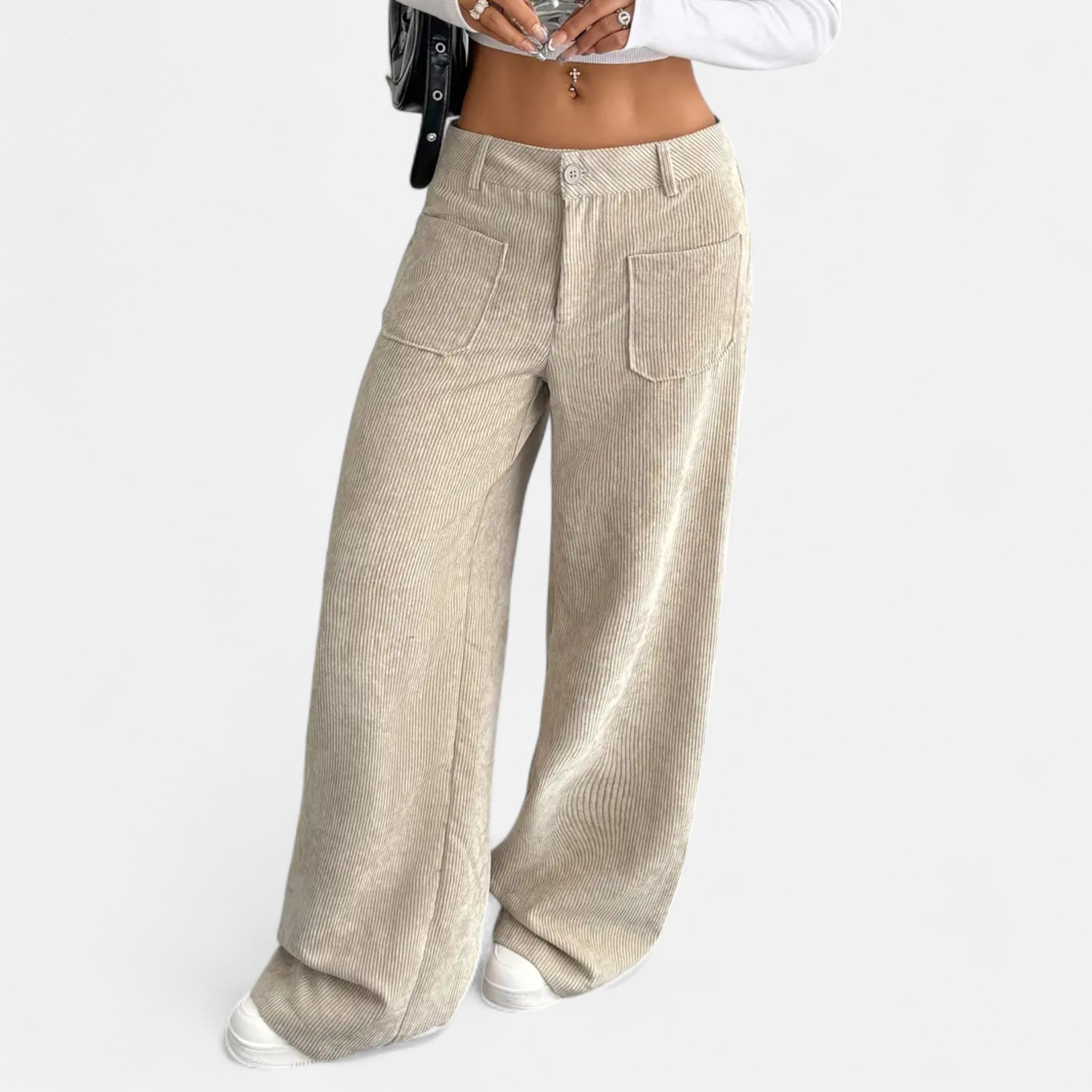 Belavoire | Women’s Corduroy Wide-Leg Trousers Classic