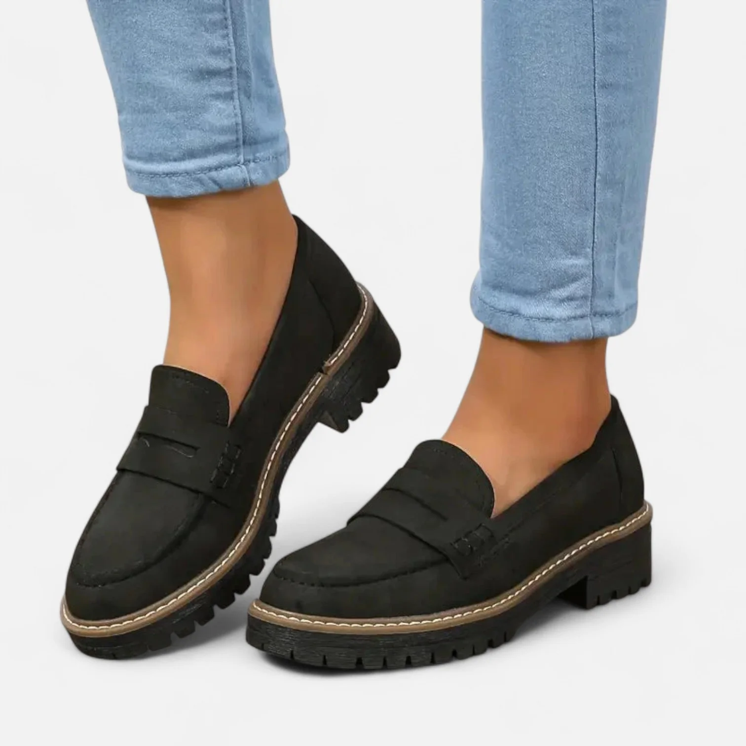 Belavoire | Women’s Chunky Comfort Loafers Heritage Fit