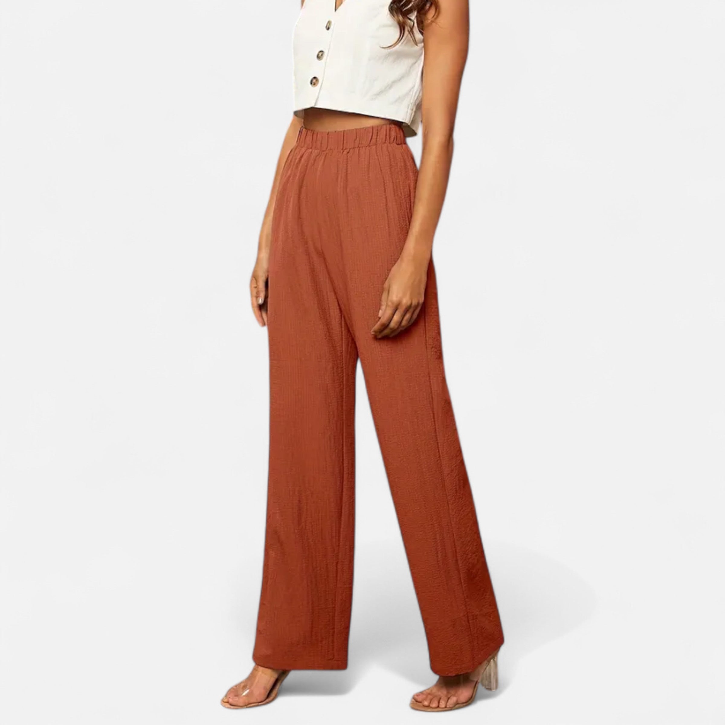 Belavoire | Women’s High-Waist Straight-Leg Trousers Classic