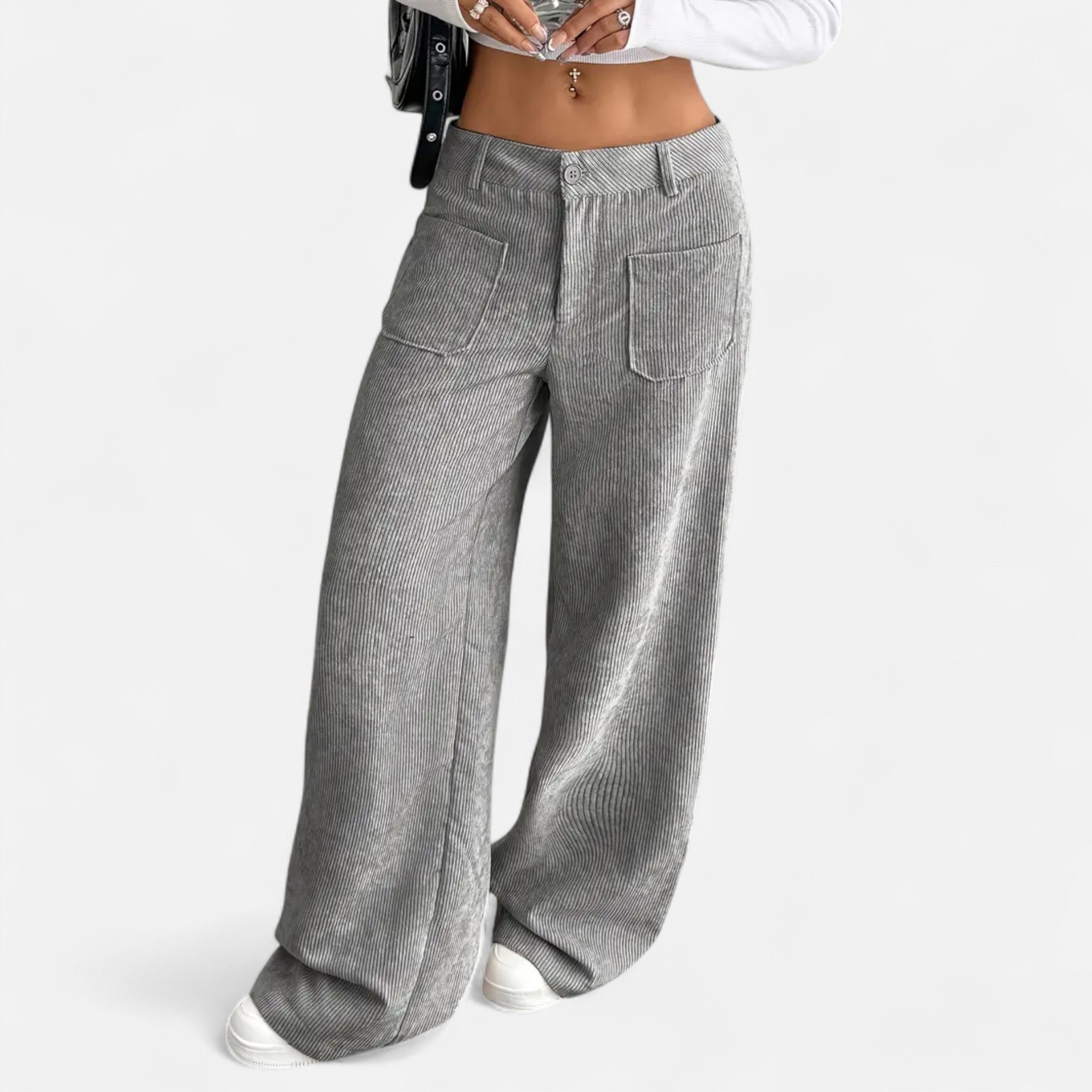 Belavoire | Women’s Corduroy Wide-Leg Trousers Classic