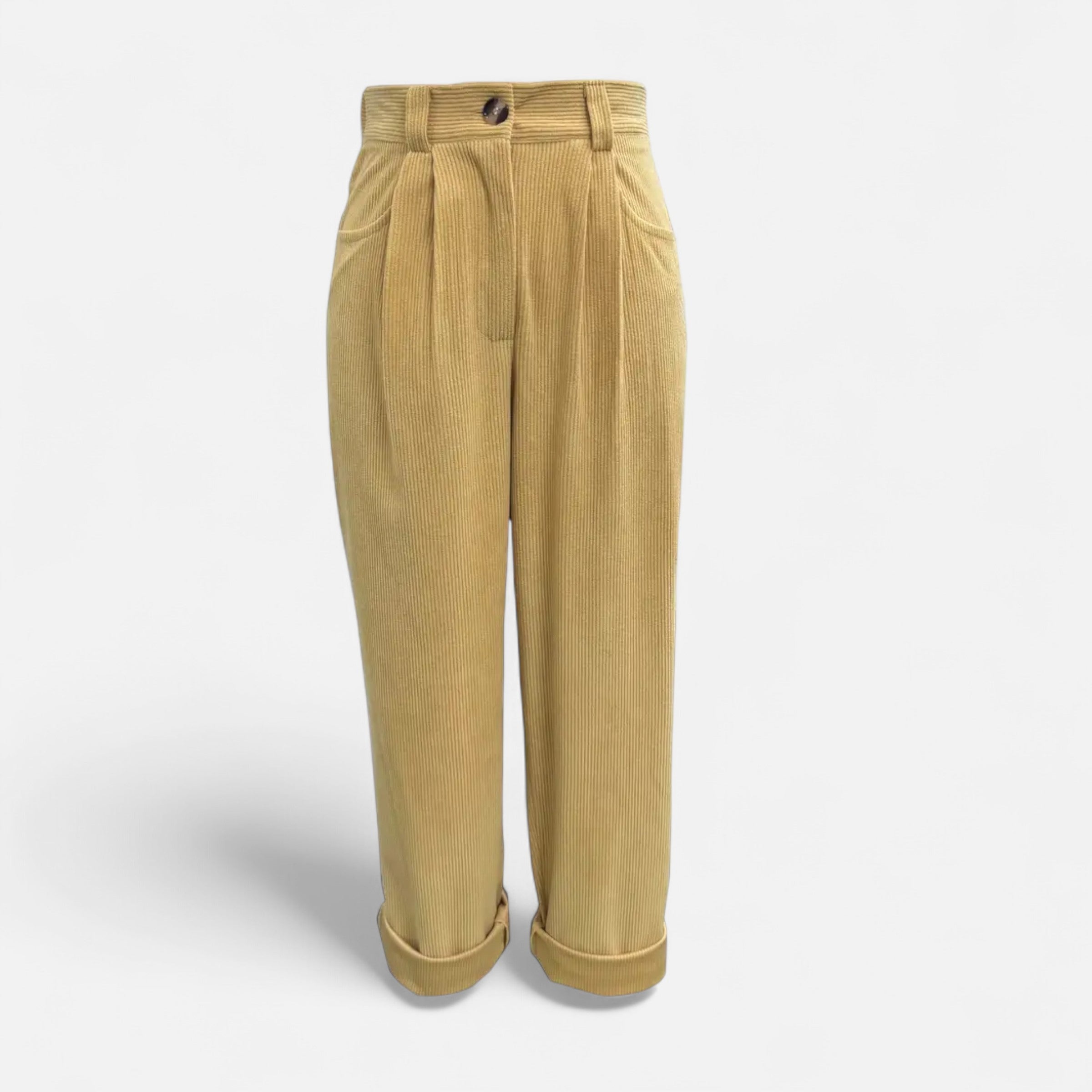 Belavoire | Women’s High-Waist Corduroy Trousers Classic
