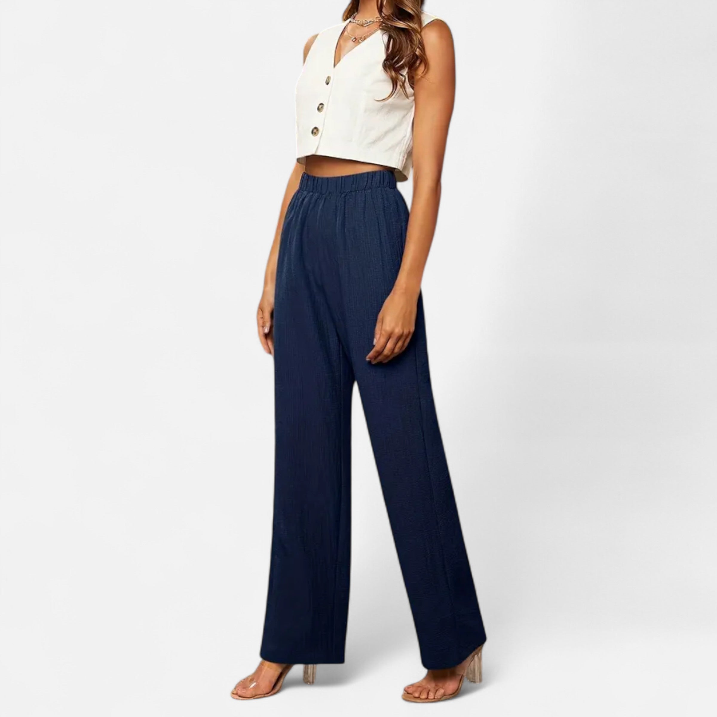 Belavoire | Women’s High-Waist Straight-Leg Trousers Classic